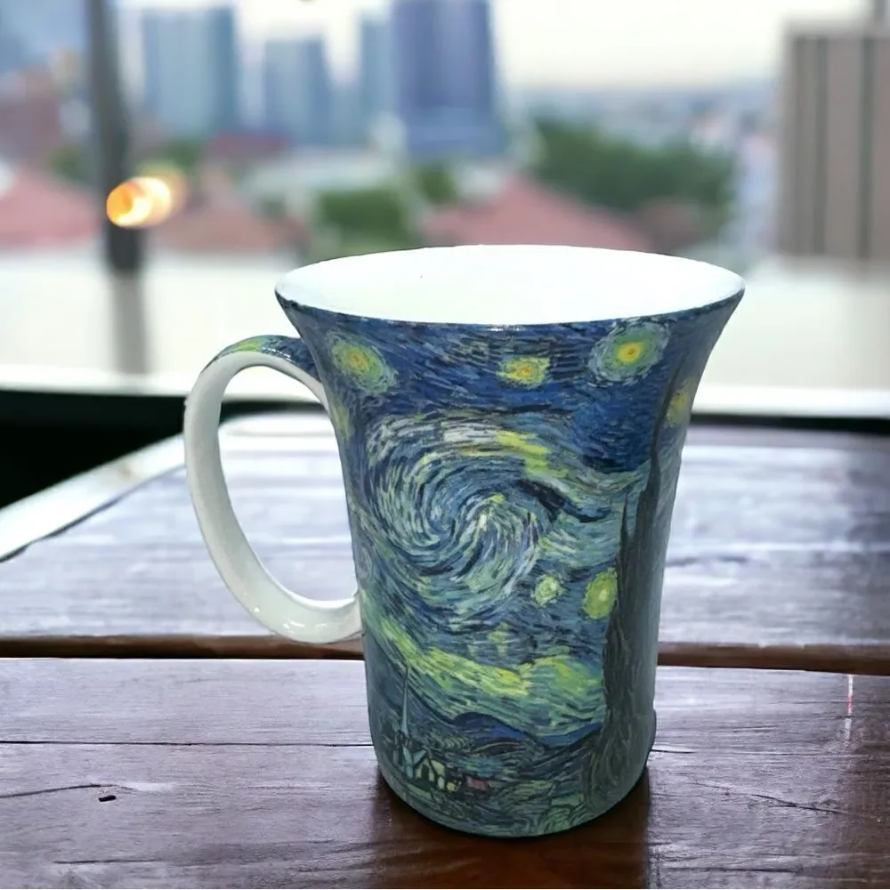 McIntosh Von Gogh Classics l Fine China l 11 oz. Coffee Mug l Starry Night l EUC